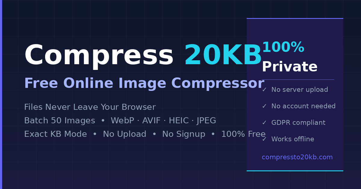 CompressTo20KB – Browser Image Tool